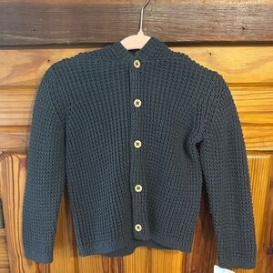 Kids Gray Sweater with Button Detail